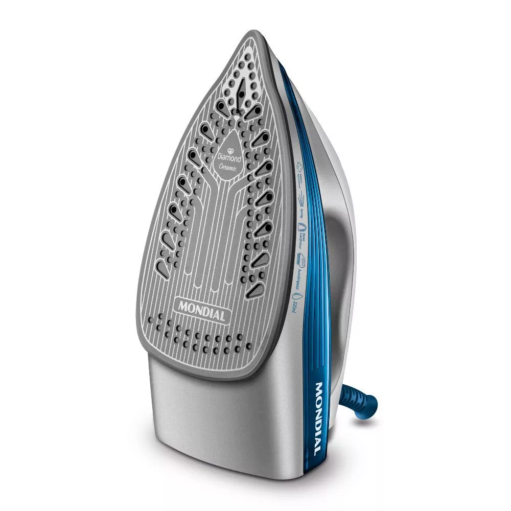 Ferro a Vapor Mondial  Base Cerâmica FVN-01-BL