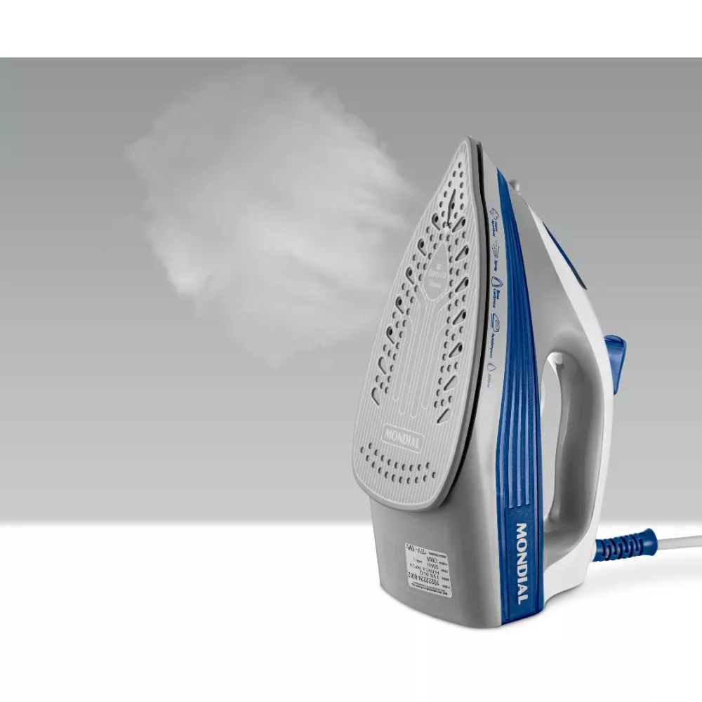 Imagem 8 de 10 de Ferro a Vapor Mondial  Base Cerâmica FVN-01-BL