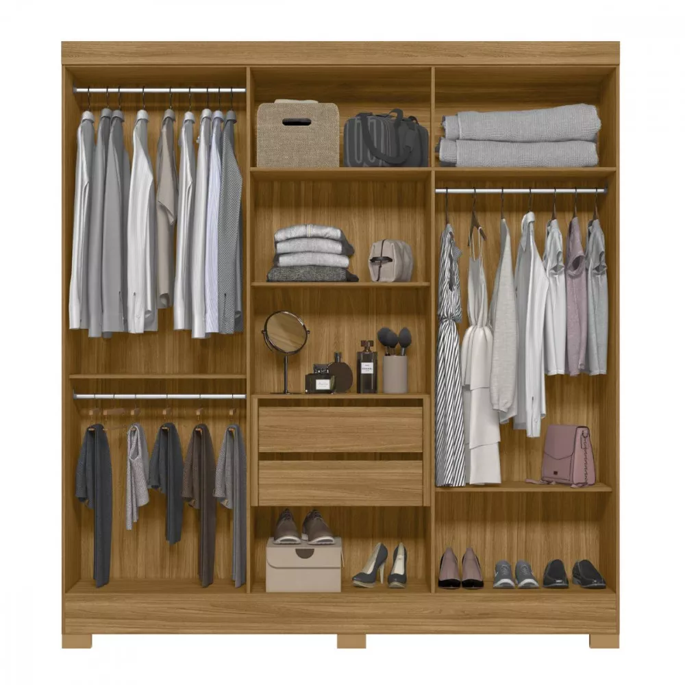 Guarda Roupa 6 Portas 2 Gavetas Moval Valença