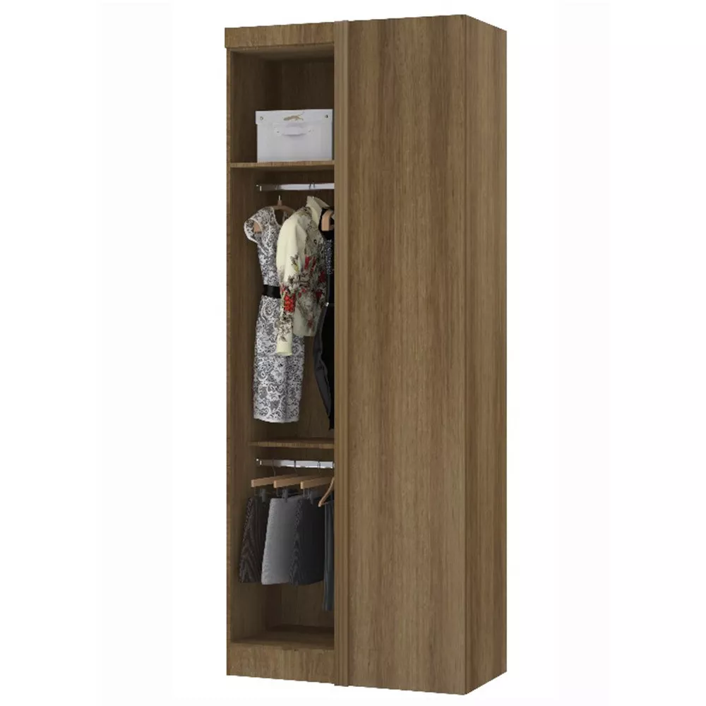 Modulo Guarda Roupa Eucamoveis Paris Canto Reto 1 Porta