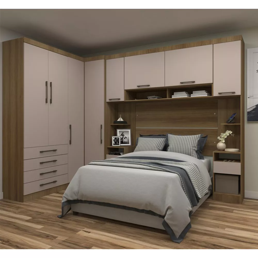 Modulo Guarda Roupa Eucamoveis Paris Canto Reto 1 Porta