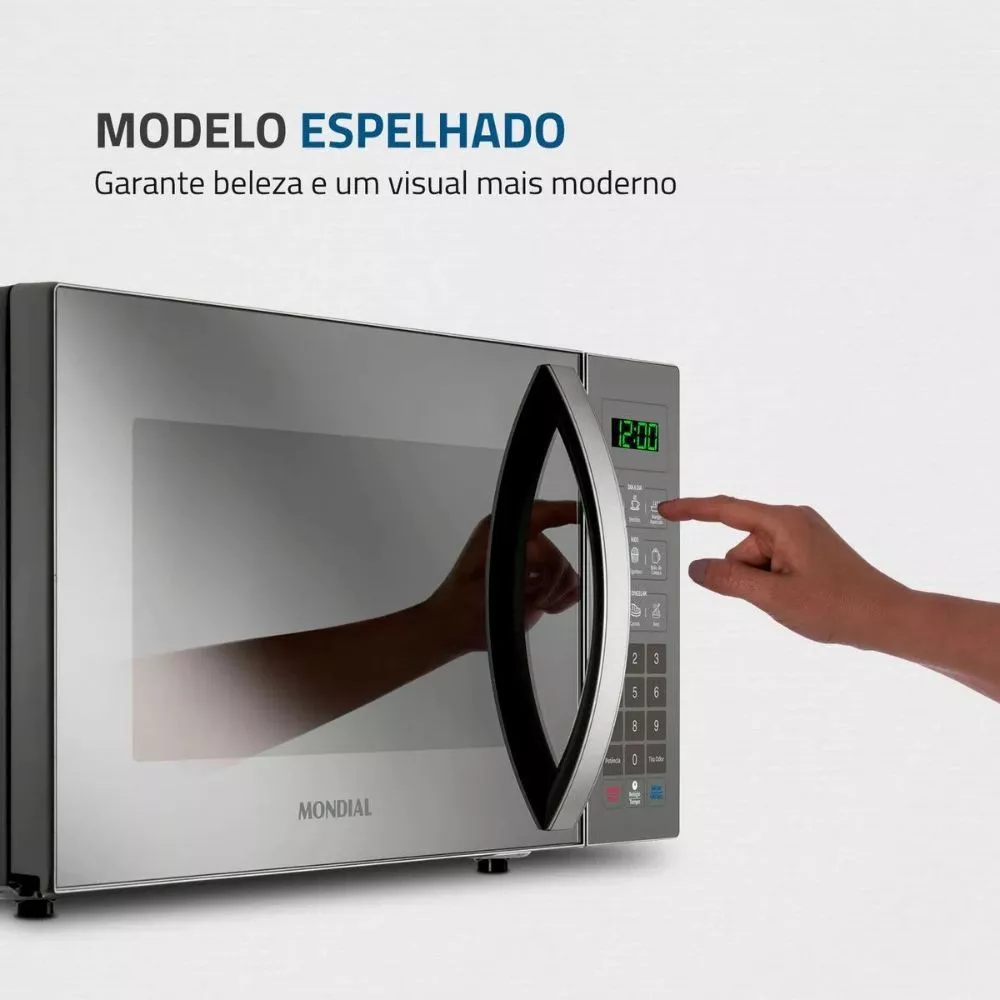 Image 3 of 6 of Micro-ondas Mondial 34 Litros 1.400W Espelhado
