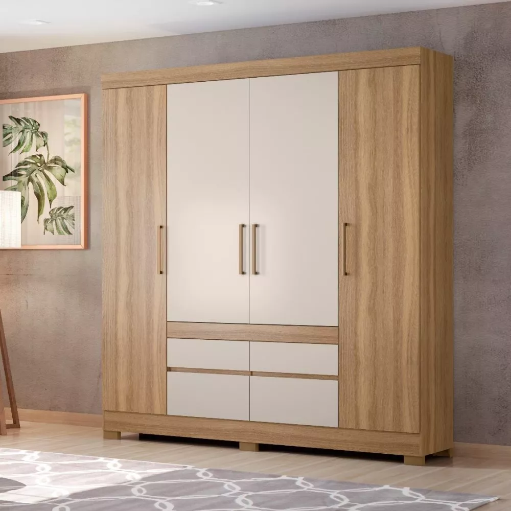 Guarda Roupa Demobile Bilbao 4 Portas 4 Gavetas 79CB