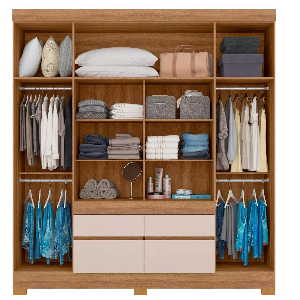 Guarda Roupa Demobile Bilbao 4 Portas 4 Gavetas 79CB