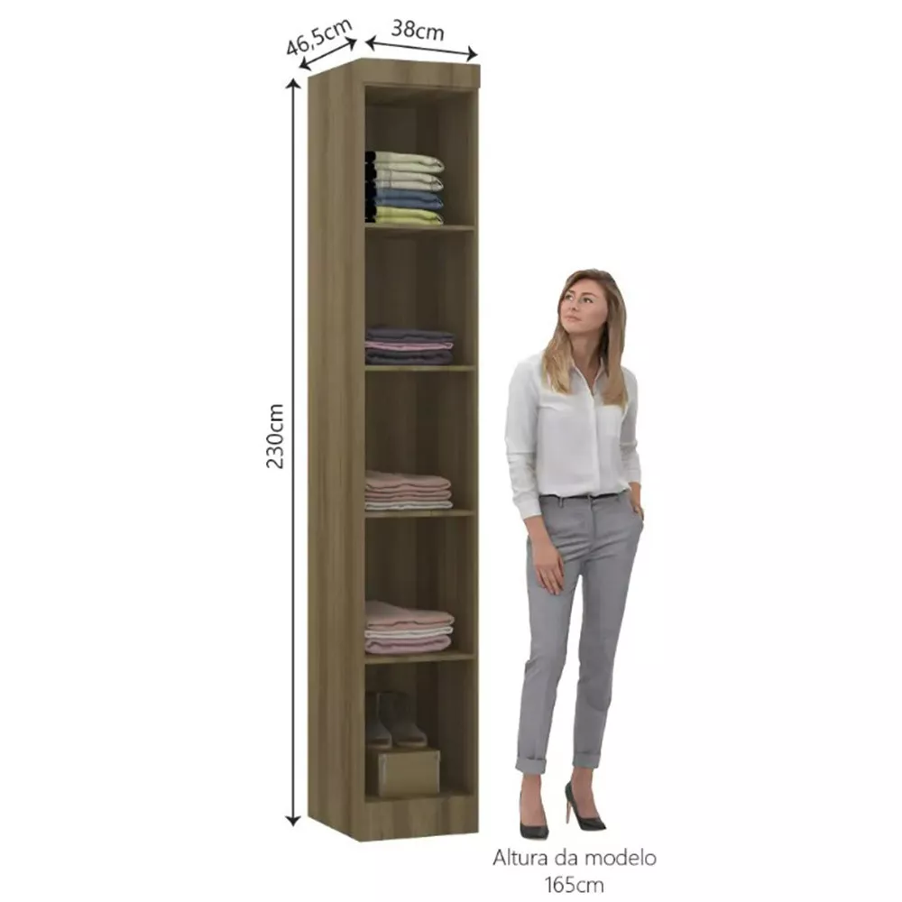 Módulo Guarda Roupa Eucamoveis Paris 1 Porta