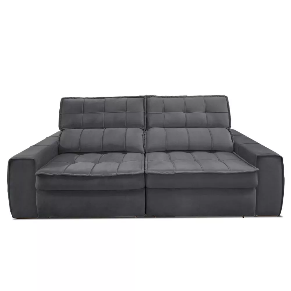 Sofá 254 cm 3 Lugares  Retrátil Reclinável Matielo América