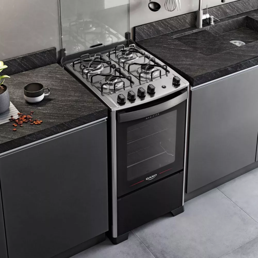 Image 0 of 6 of Fogão 4 Bocas com Mesa Inox Dako Magister