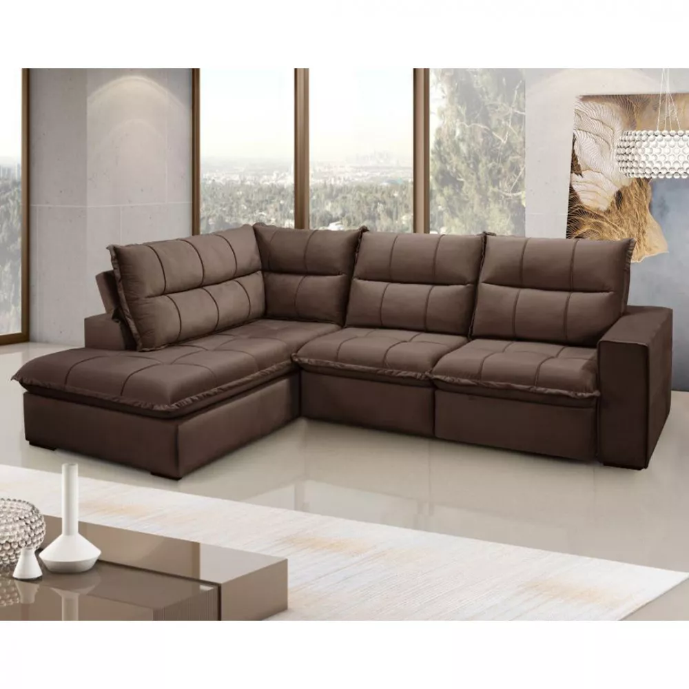 Sofá/ Estofado Solar Campus Com 2 Lugares e Chaise Direto