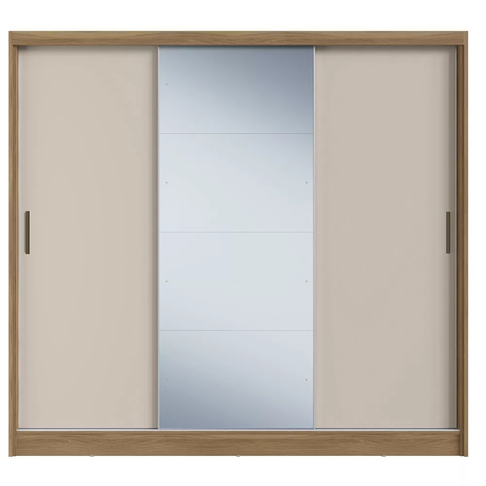 Image 1 of 6 of Guarda Roupa Casal MDF Demobile Dalila 3 Portas Com Espelho