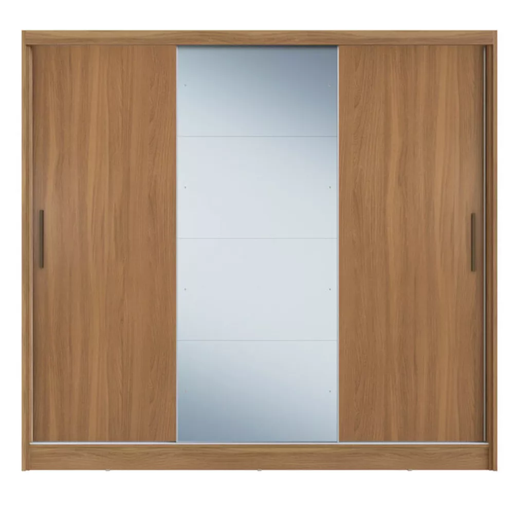 Image 5 of 6 of Guarda Roupa Casal MDF Demobile Dalila 3 Portas Com Espelho