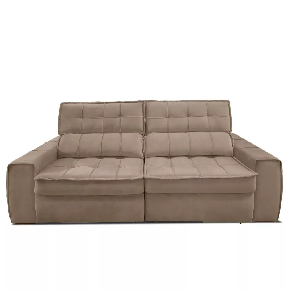 Sofá 254 cm 3 Lugares  Retrátil Reclinável Matielo América