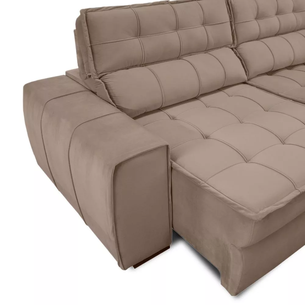 Sofá 254 cm 3 Lugares  Retrátil Reclinável Matielo América