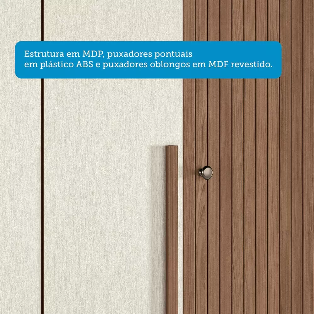 Guarda Roupa Solteiro 4 Portas Flex Buriti Santos Andirá