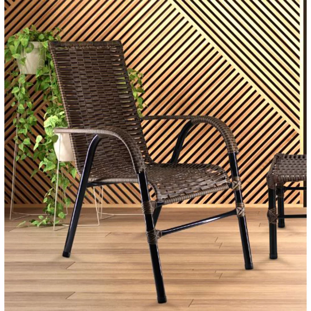 Cadeira Famais Bela Tramada Ferro Liso Artesanal