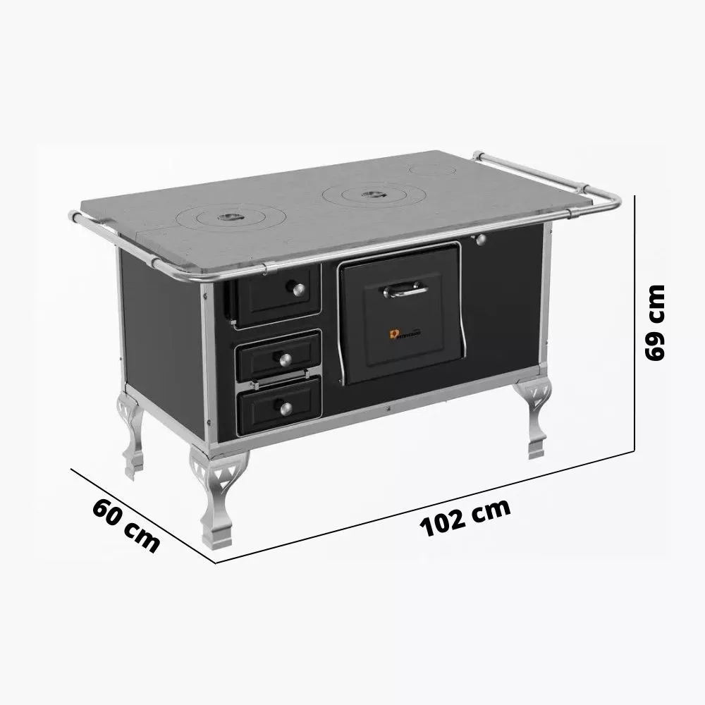 Image 2 of 3 of Fogão a lenha 2 Bocas Marumby NR 3 Saída Chaminé Direita Petrycoski