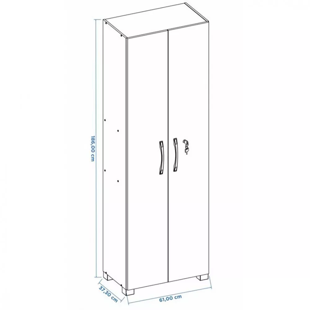 Armario Notável Multiuso 2 Portas Com Chave