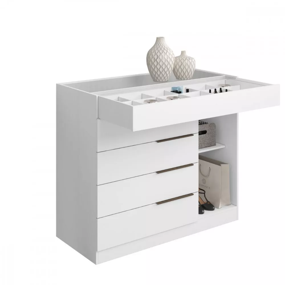 Cômoda Aramóveis  1 Porta 5 Gavetas com Porta Joia