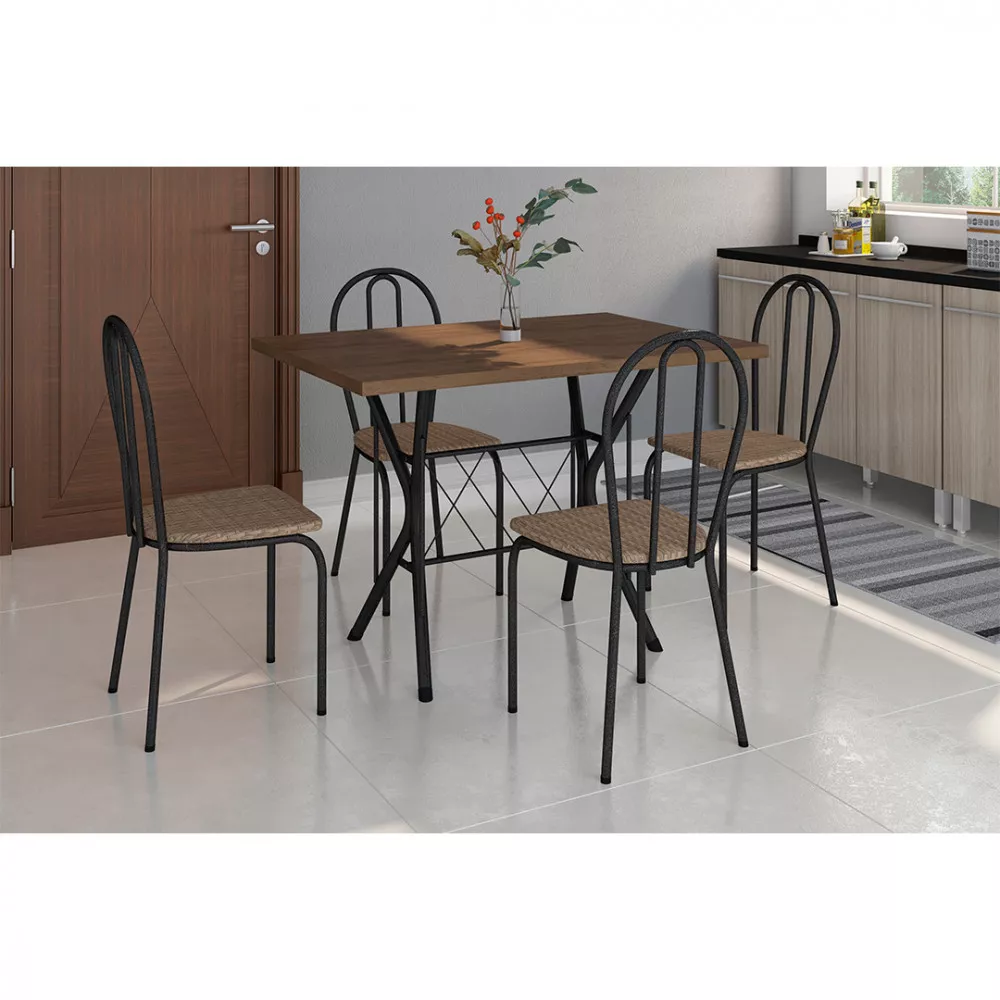 Image 0 of 3 of Conjunto Sala De Jantar Artefamol Bruna Mesa Com 4 Cadeiras