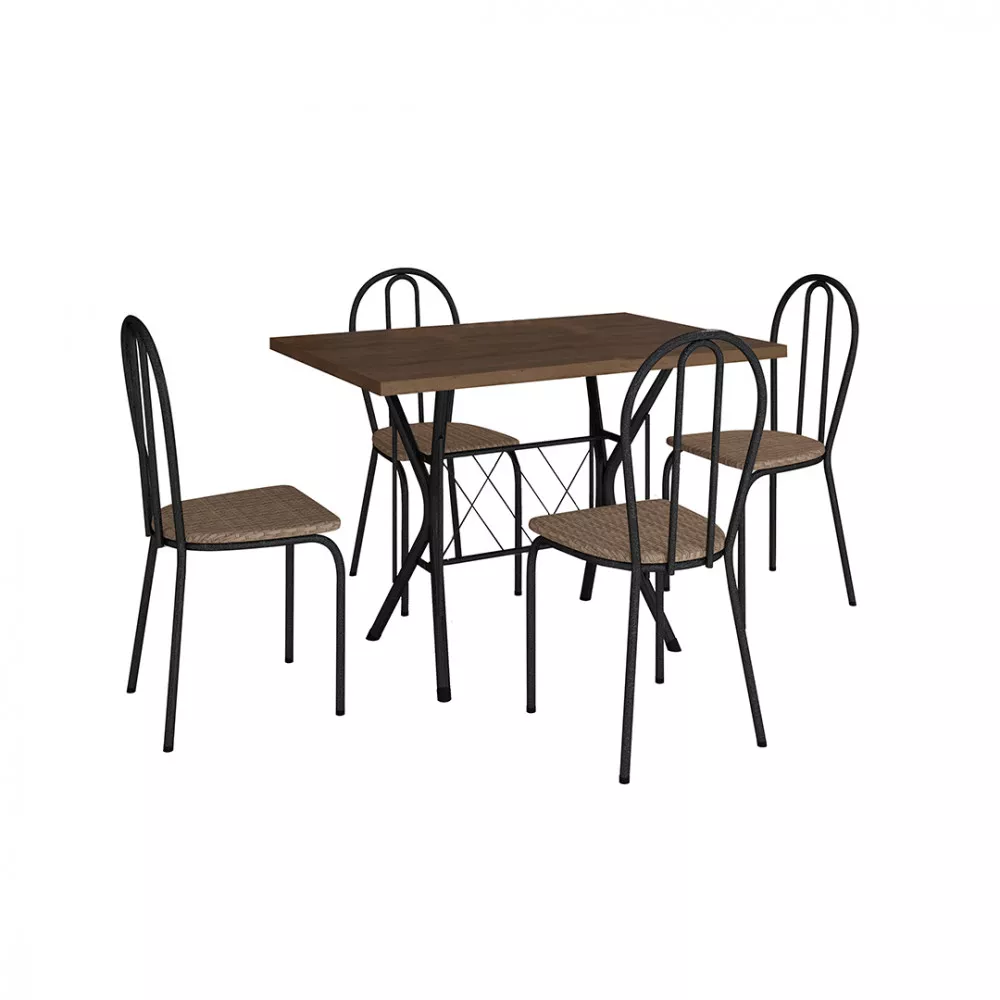Image 1 of 3 of Conjunto Sala De Jantar Artefamol Bruna Mesa Com 4 Cadeiras