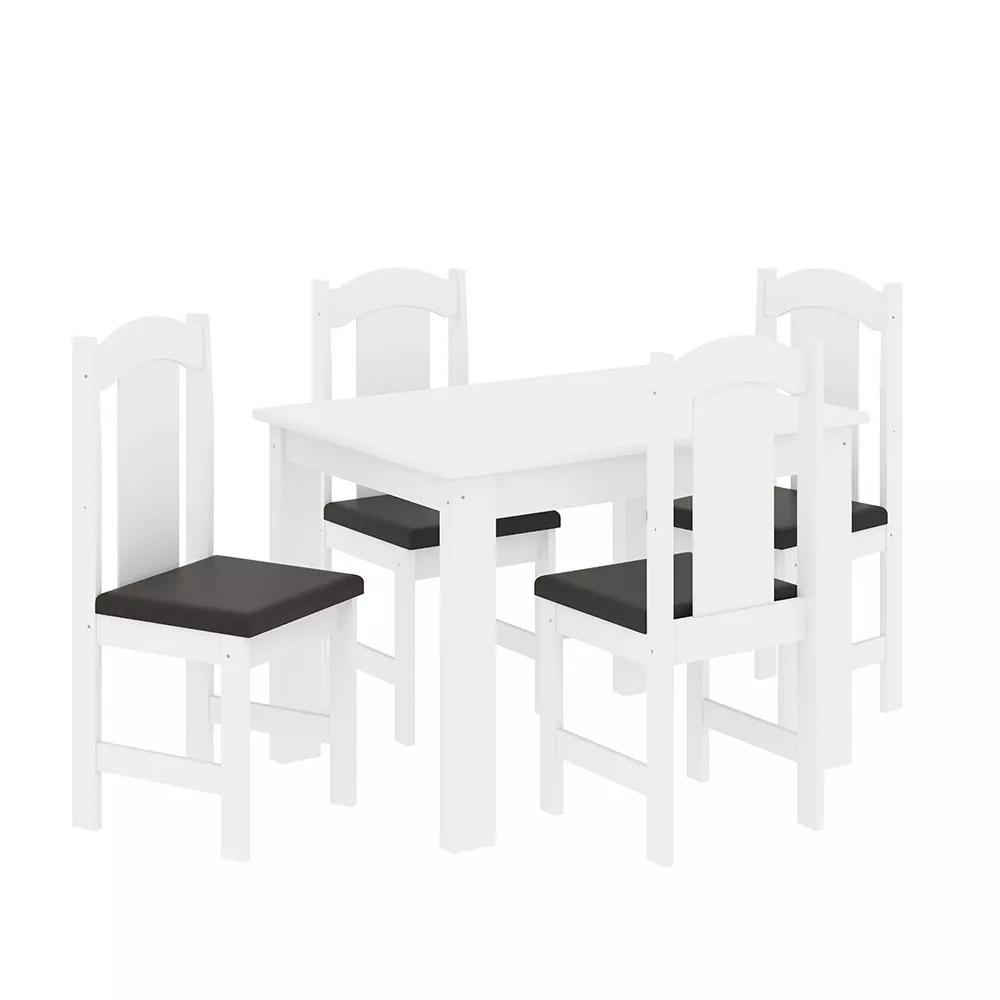 Conjunto De Mesa Arauna Estilo Com 4 Cadeiras