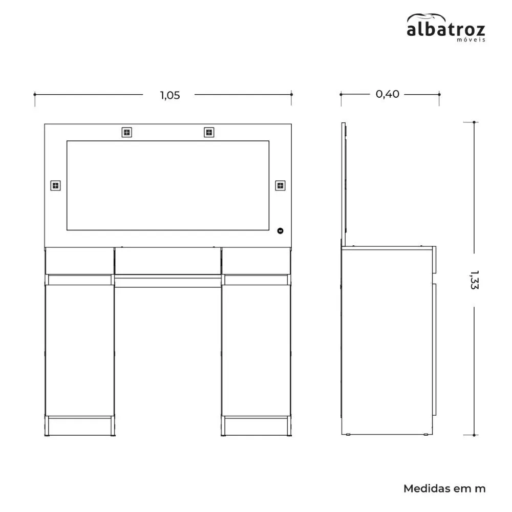 Camarim Albatroz Studio 2 Portas 4 Gavetas