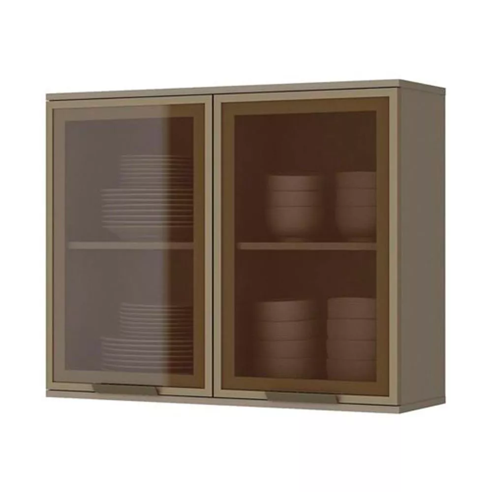 Armário Henn 2 Portas Vidro 80 cm C55-23