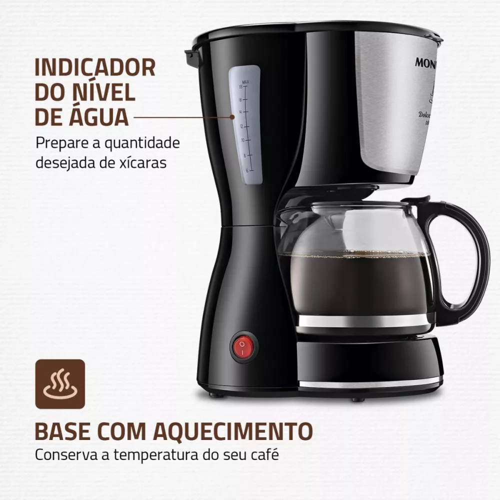 Imagem 8 de 12 de Cafeteira Elétrica Mondial Dolce Arome 550W C-30-18X