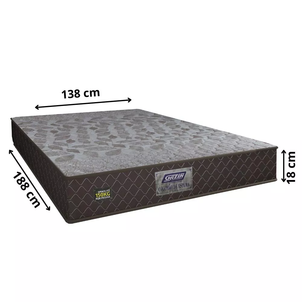 Image 3 of 4 of Colchão Casal Composto Densidade 60 Sonopro 1,38x1,88x0,18 Gazin