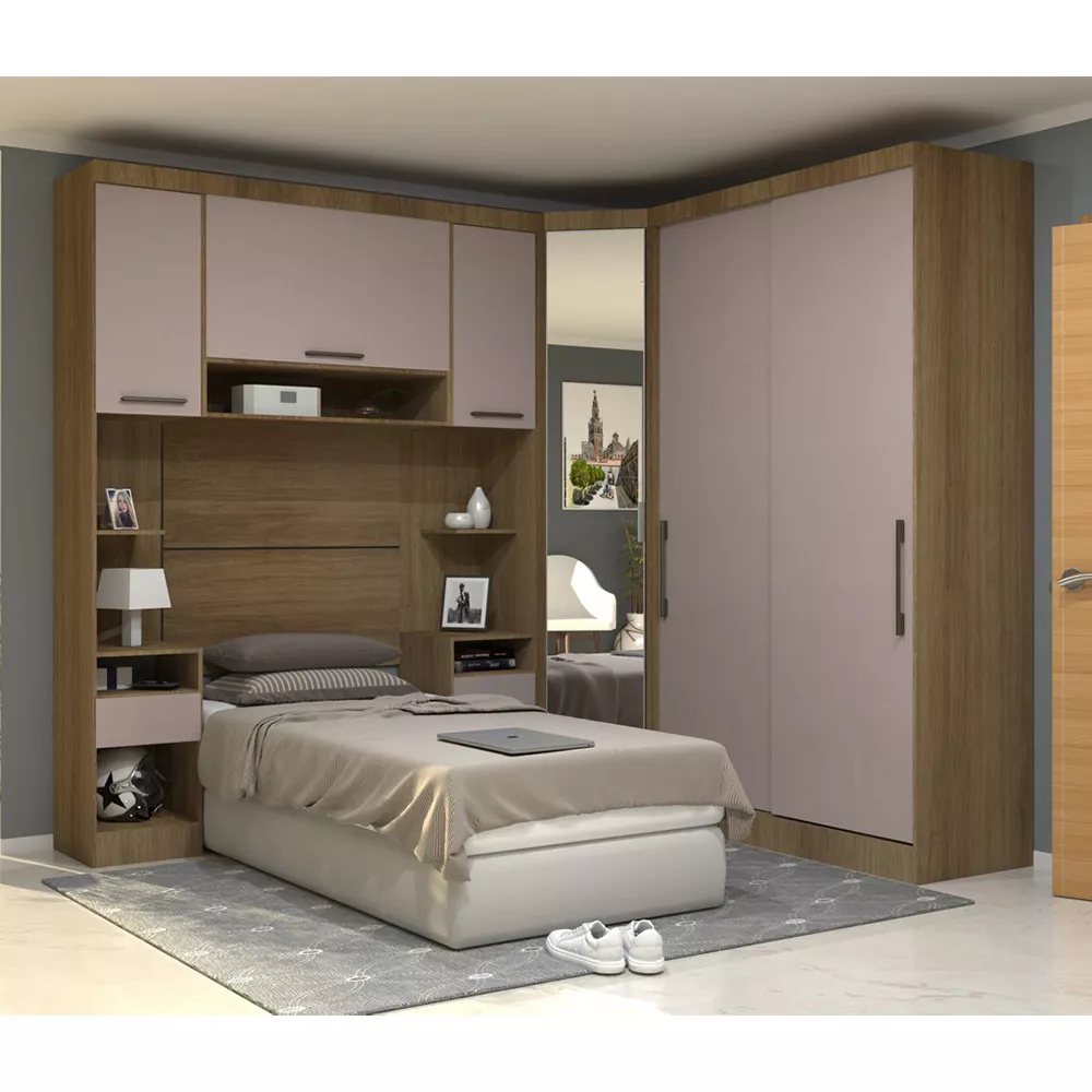 Modulo Guarda Roupa Eucamoveis Paris 1Porta Basculante