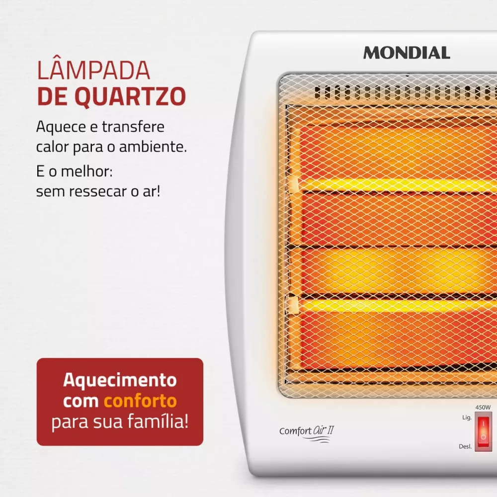 Aquecedor Elétrico Mondial  A-16 Quartzo