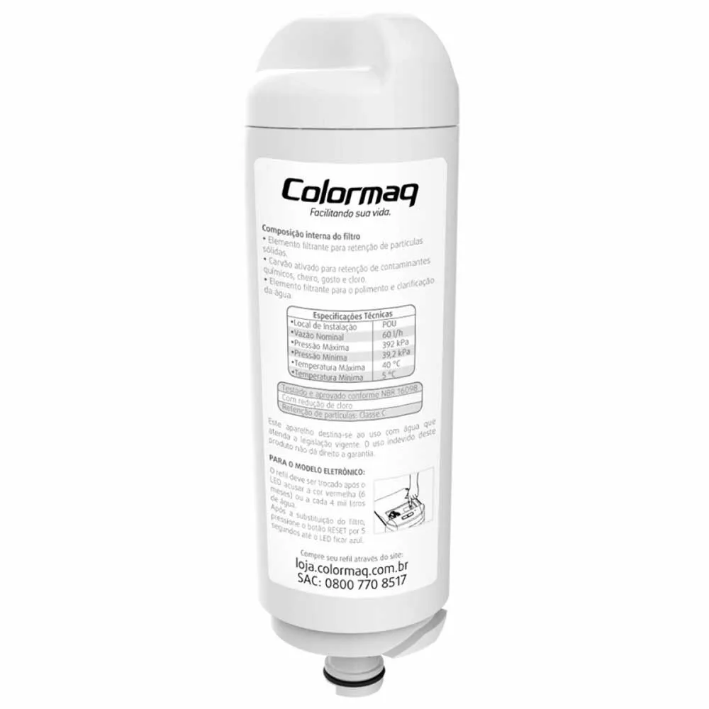 Refil Filtro 120002070 para Purificador Eletronico de Agua Colormaq