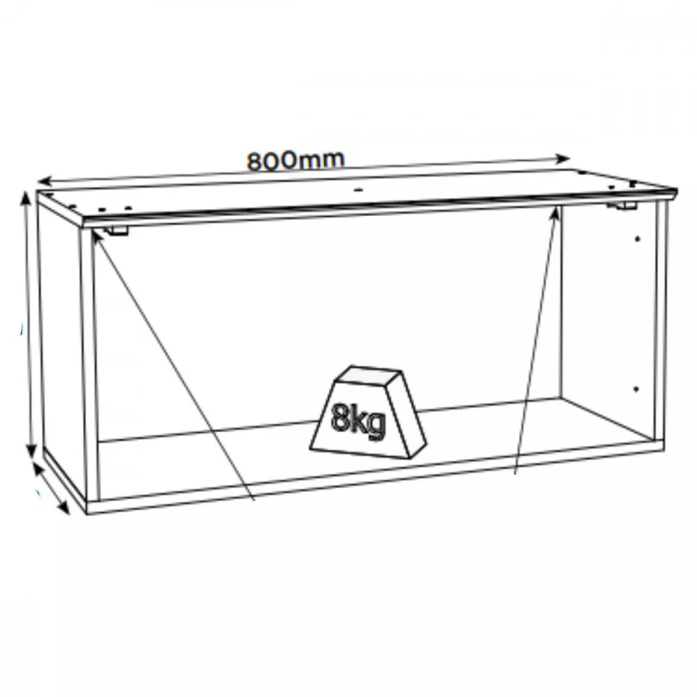 Armario Aéreo 1 Porta Basculante 80cm Requinte Henn