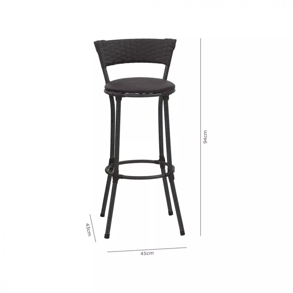 Banqueta Famais Forts Tramada Alta E Estofada