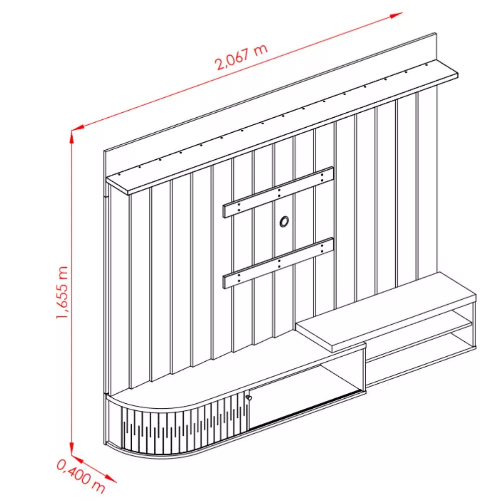 Home Painel Suspendo Imola Madetec 1 Porta Deslizante