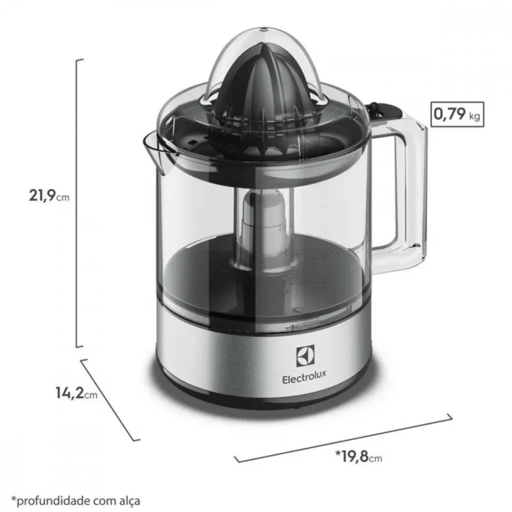 Espremedor de Laranjas e Frutas Electrolux Efficient 800ml ECP10