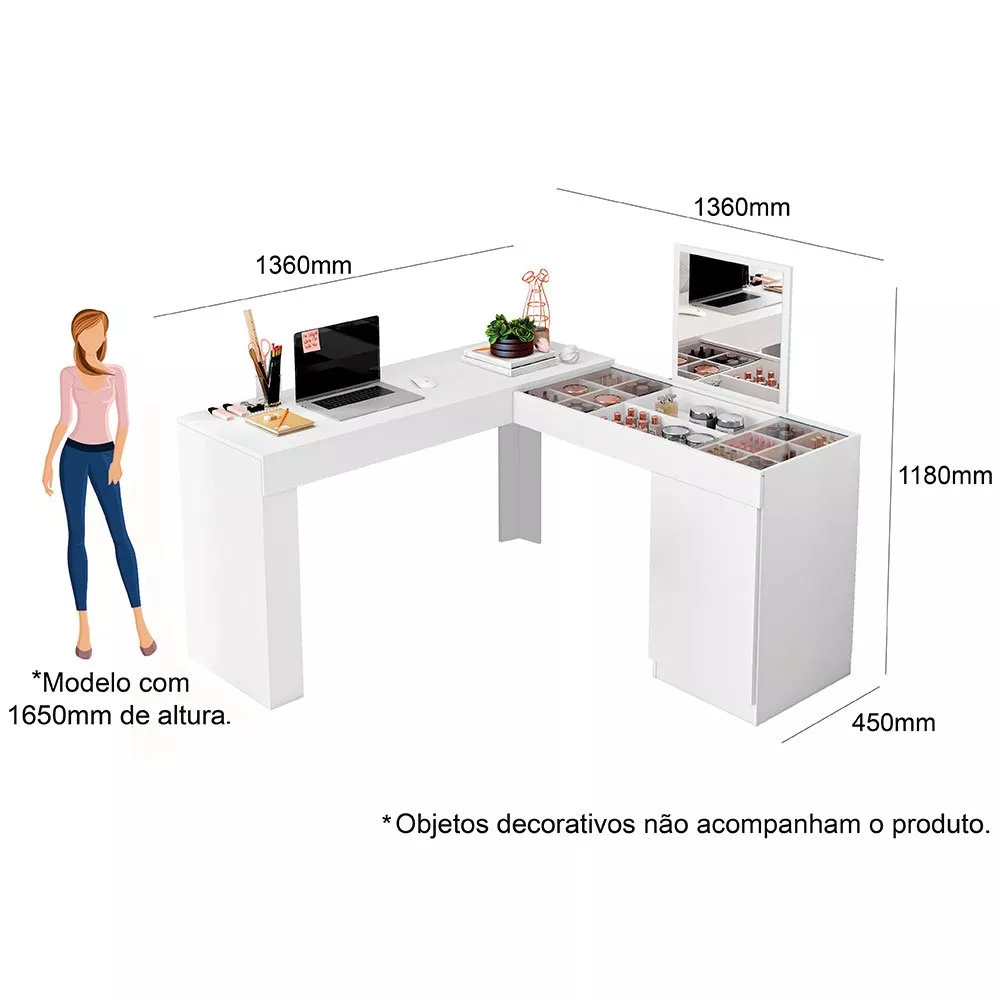 Escrivaninha Penteadeira Mobler Princesa