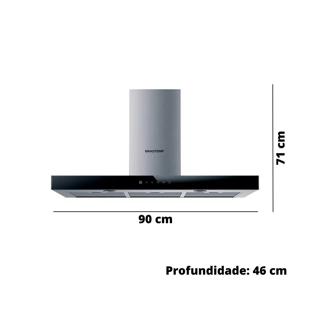 Coifa Brastemp Parede T.Box 90cm BAE90AR