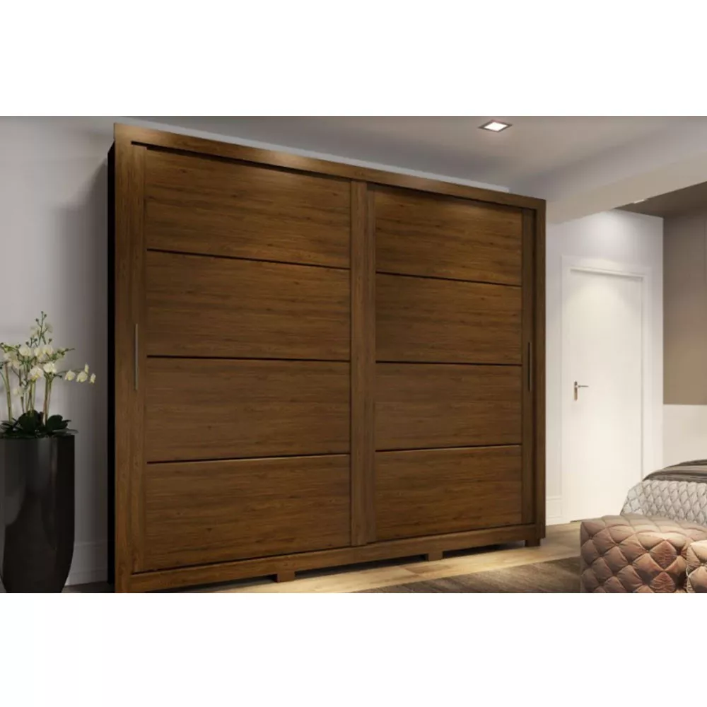 Guarda Roupa Casal Henn 2 Portas de Correr 4 Gavetas Thor