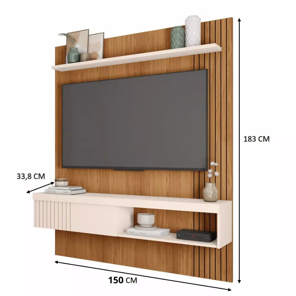 Painel para TV Ate 55 Esmeralda Caemmun 1,50