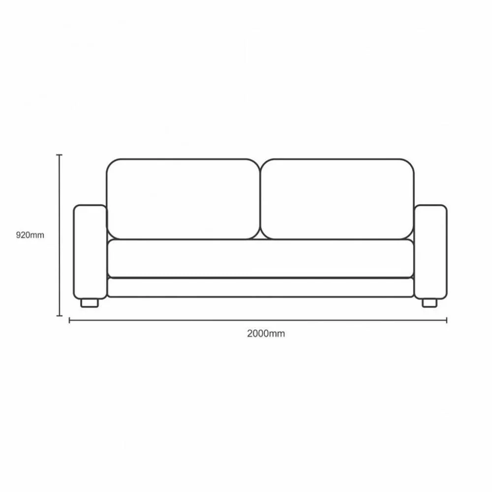 Estofado La Paz 3 Lugares Espuma D26 Simbal