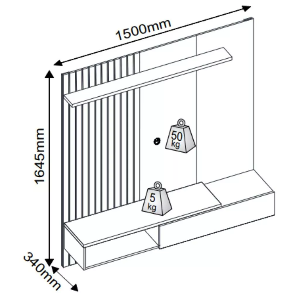 Painel Para TV Tito Griz e Carvalho Nobre