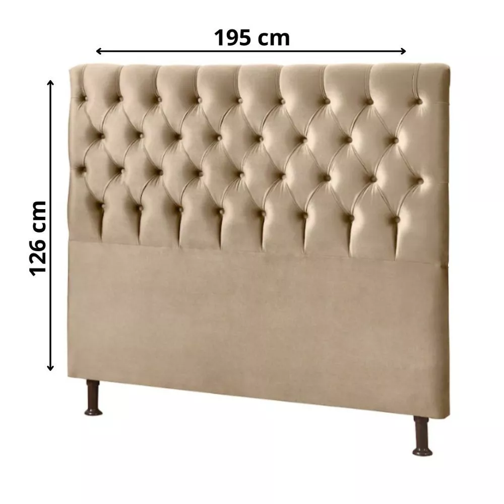 Image 5 of 6 of Cabeceira Cristal 195cm Para Cama Box Js Móveis
