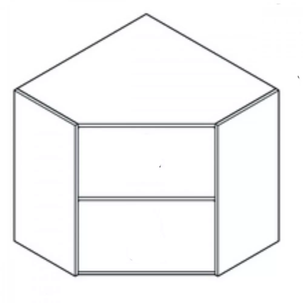 Image 1 of 4 of Armário Aéreo 2 Portas Canto Diagonal Classic Luciane