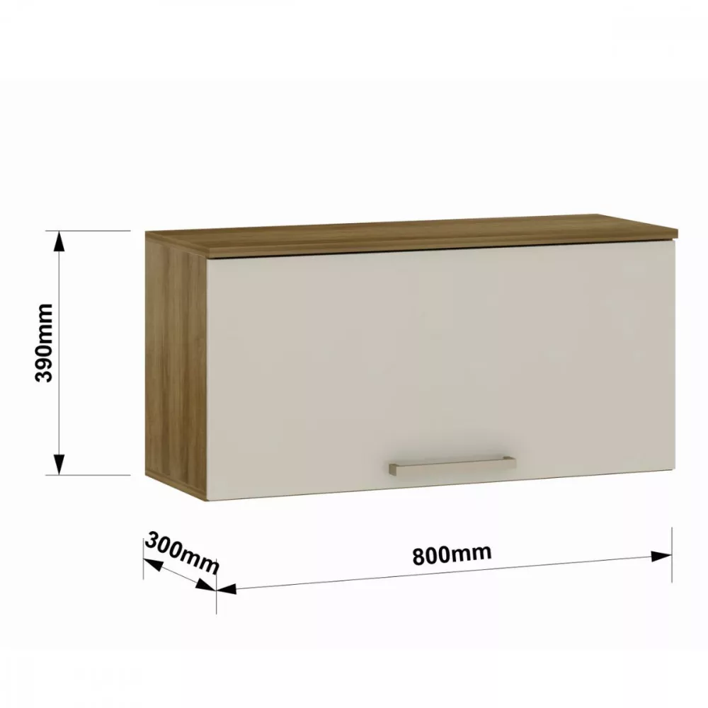 Armario Aéreo 1 Porta Basculante 80cm Isis Luciane