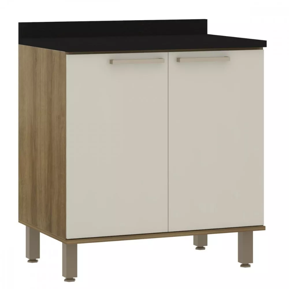 Balcão 2 Portas Com Tampo 80cm Luciane Isis