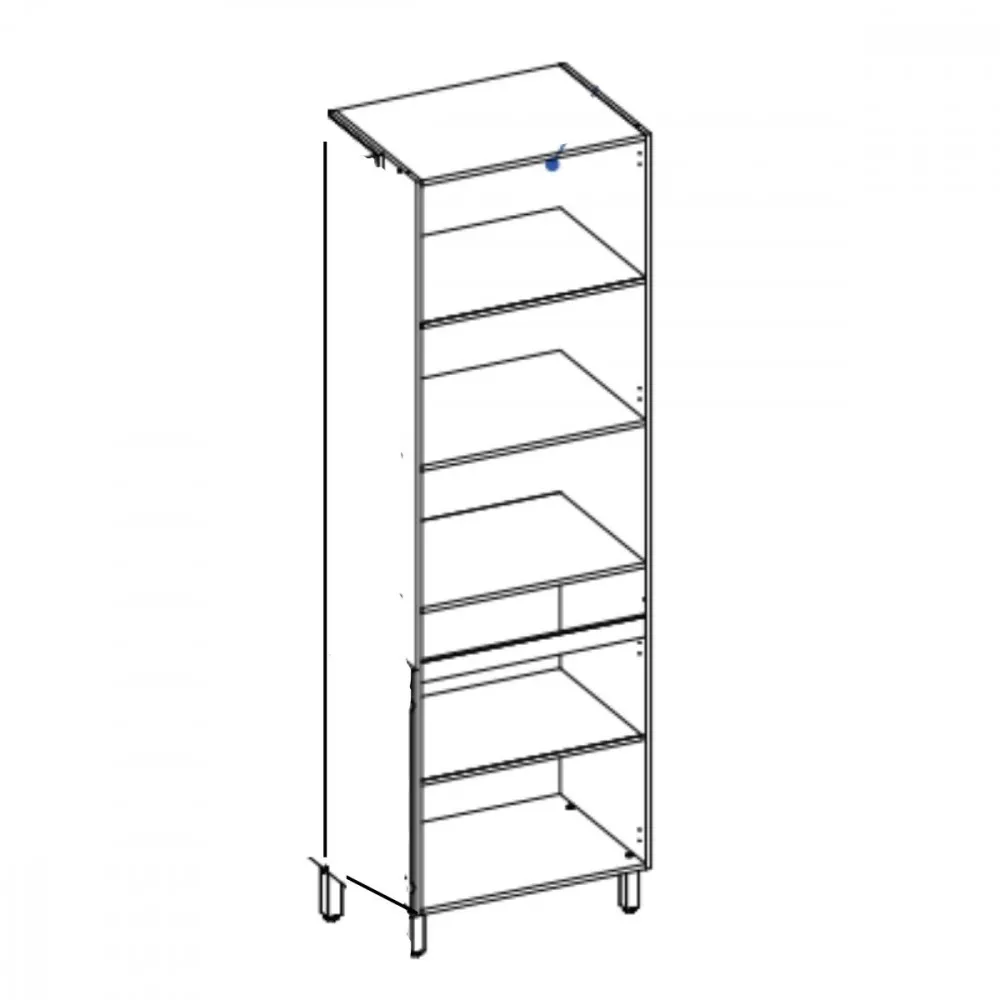 Paneleiro Duplo Para 2 Fornos 4 Portas 1 Gaveta 70cm Luciane Classic