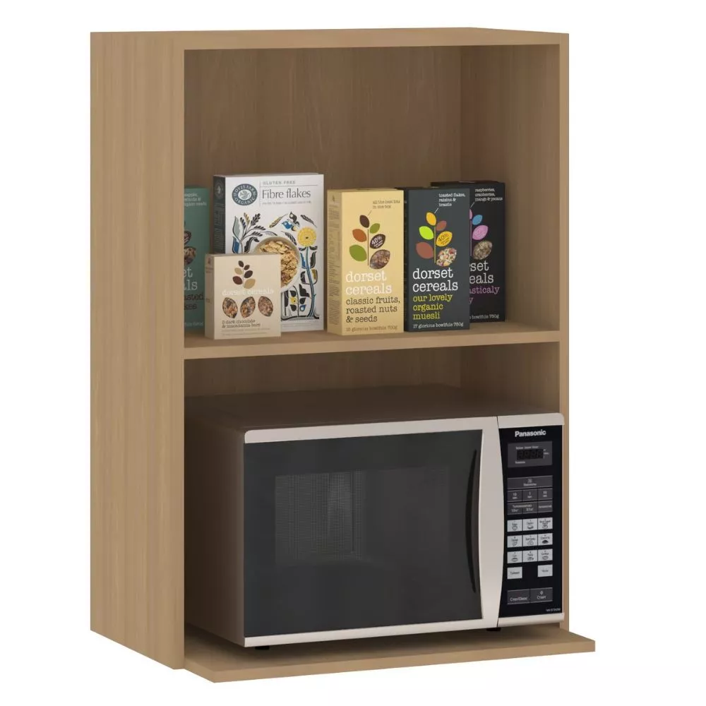 Armário Aéreo Slim 2 portas com nicho para Micro Luciane 60cm