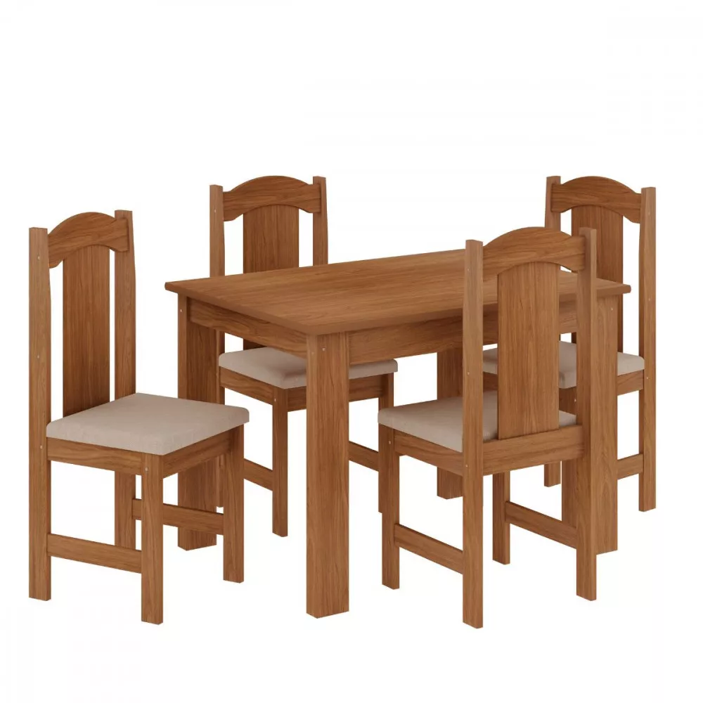 Conjunto De Mesa Arauna Estilo Com 4 Cadeiras