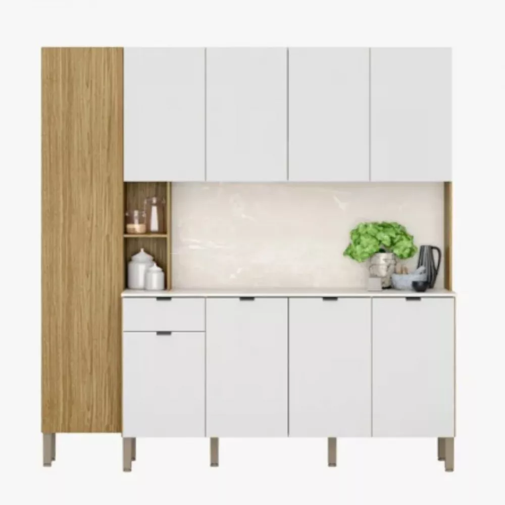 Cozinha Compacta Pulse Com Tampo 9 Portas 1 Gavetas Kits Paraná