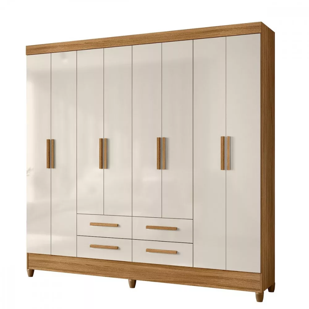 Image 1 of 7 of Guarda Roupa Casal 8 Portas 4 Gavetas Florida Moval Sem Espelho